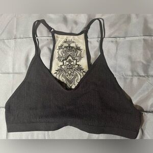 Elegant Black Embroidered Bralette